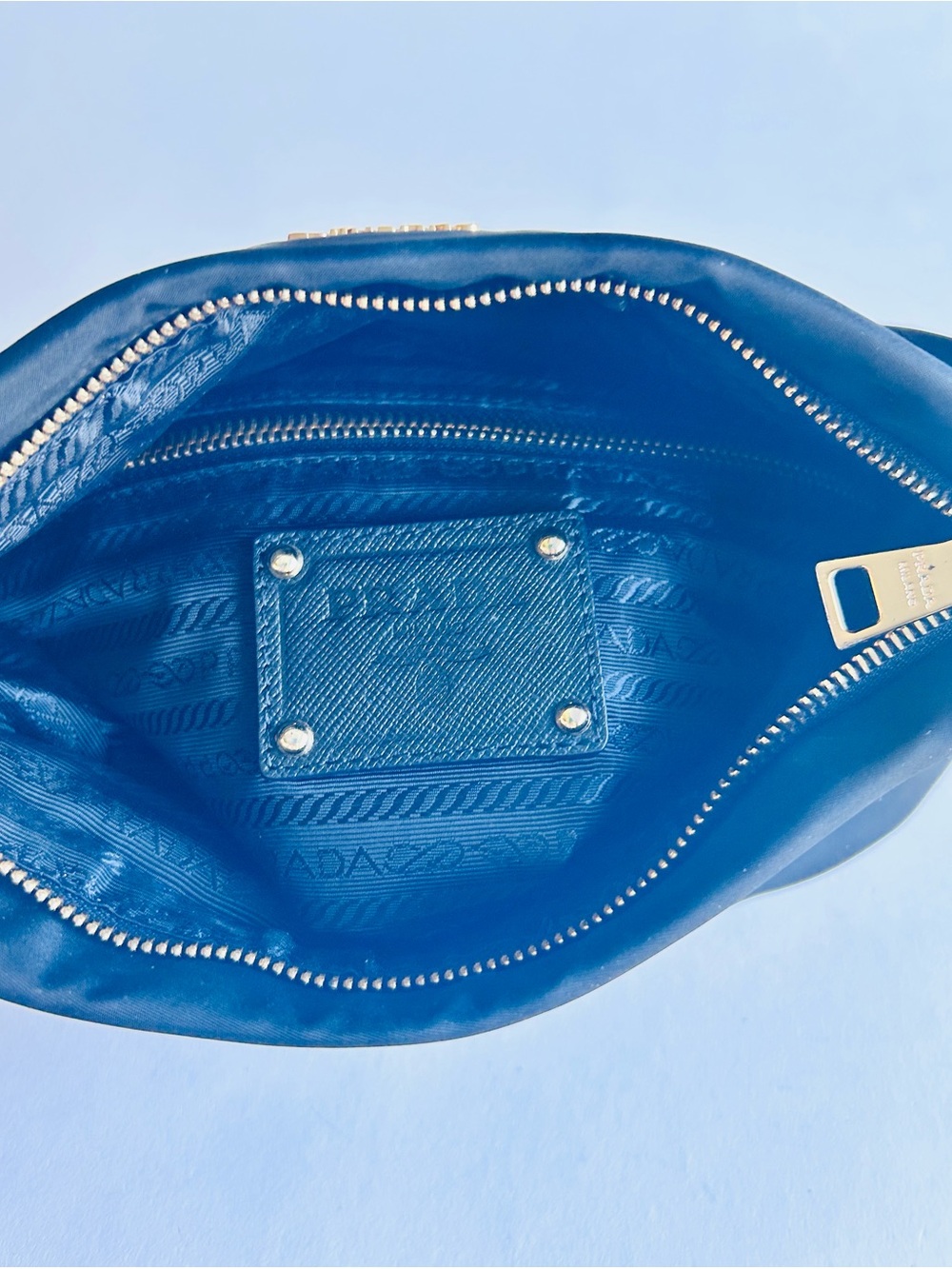 Prada Black Nylon Fold-Over Clutch - Picture 12 of 13